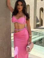 Ruby Halter Cleavage Backless Skirt Suit 3