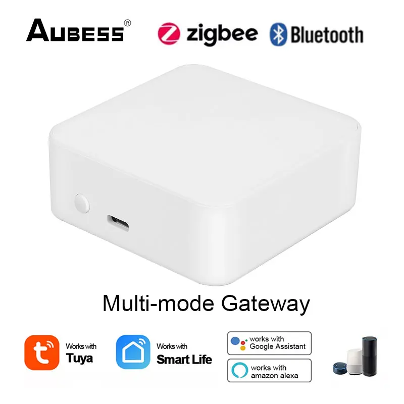 

Tuya ZigBee Multi-mode Gateway Hub Smart Home WiFi ZigBee Bluetooth Mesh Smart Life APP Remote Control Works With Alexa Google