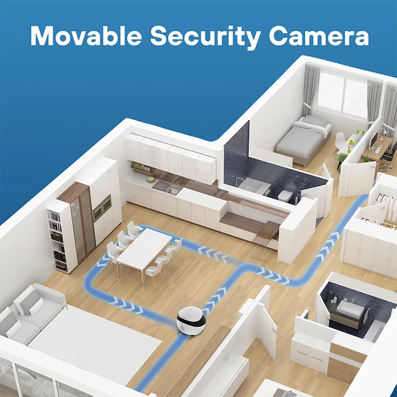 EBO AlR Robot Intelligent Family Wireless Whole House Mobile Camera Monitoring Companion Moving Voice Recognition Robots Bitzee