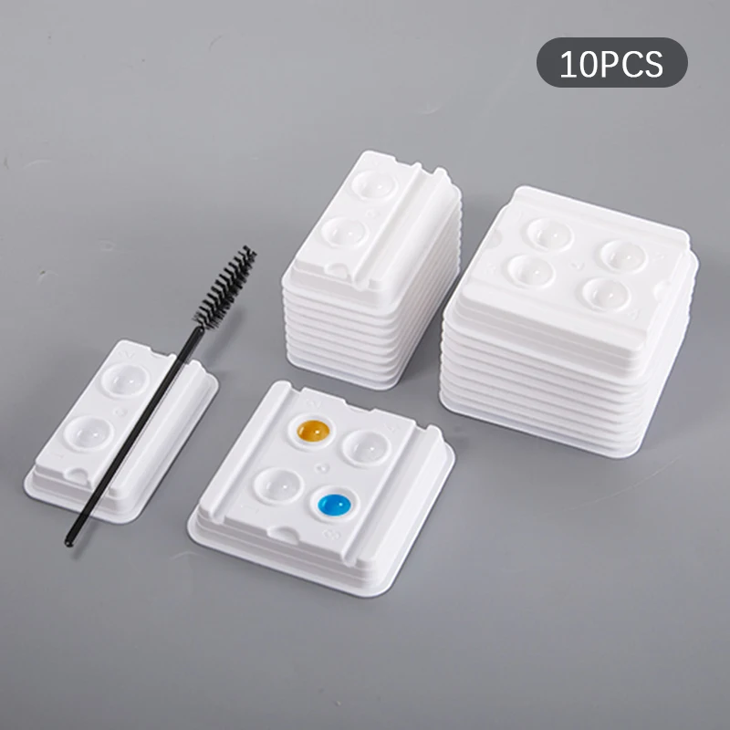 

10pcs Plastic Mini Tattoo Ink Cup Micro Pigment Cap Permanent Makeup Glue Holder