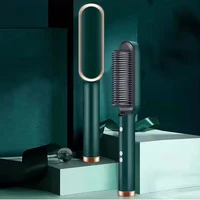 Brosse à Cheveux Électrique Professionnelle à Ions Négatifs, Peigne à Friser avec Écran LCD, Outil de Bouclage, 2 en 1 5