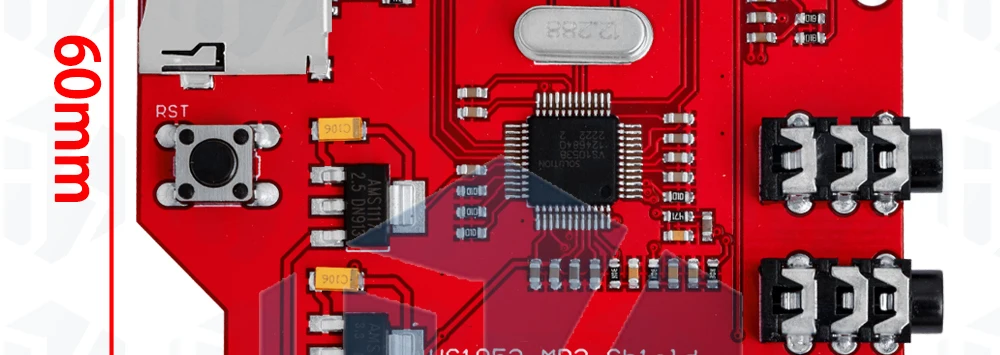 1 ~ 10pcs egbo vs1053b Stereo-Audio MP3-Player Shield Record Decode-Entwicklungs platinen modul mit TF-Kartens teck platz für Arduino Uno R3 – Detail 11