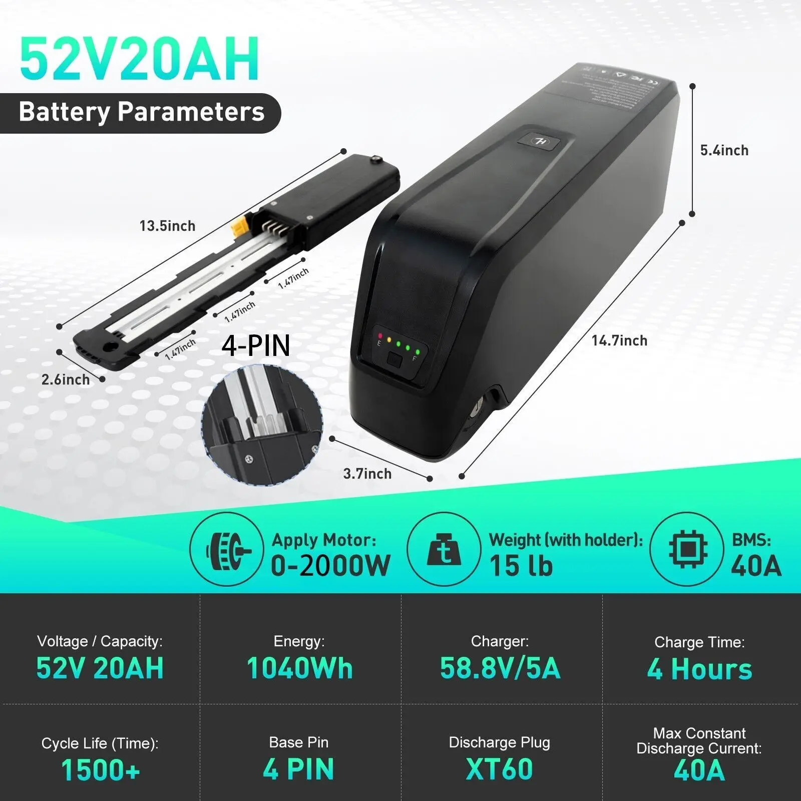 Aleaivy IP65 waterproof Hailong lithium battery pack with key lock and LED status gauge