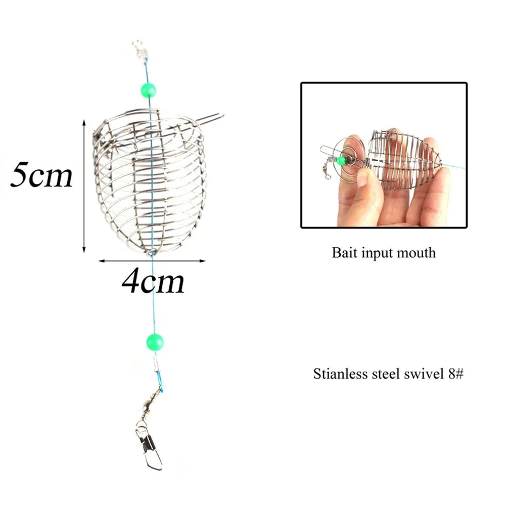 

Carp Fishing Bait Cage Metal Feeders Stainless Steel Fishing Lure Basket For Carp Coarse Terminal Tackle Accessories Iscas Pesca