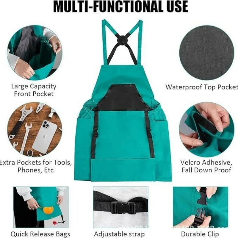 Outdoor Garden Orchard Bag Portable Fruit Picking Tool Cotton Linen Fabric Handbag for Garden Greenhouse Apron 6