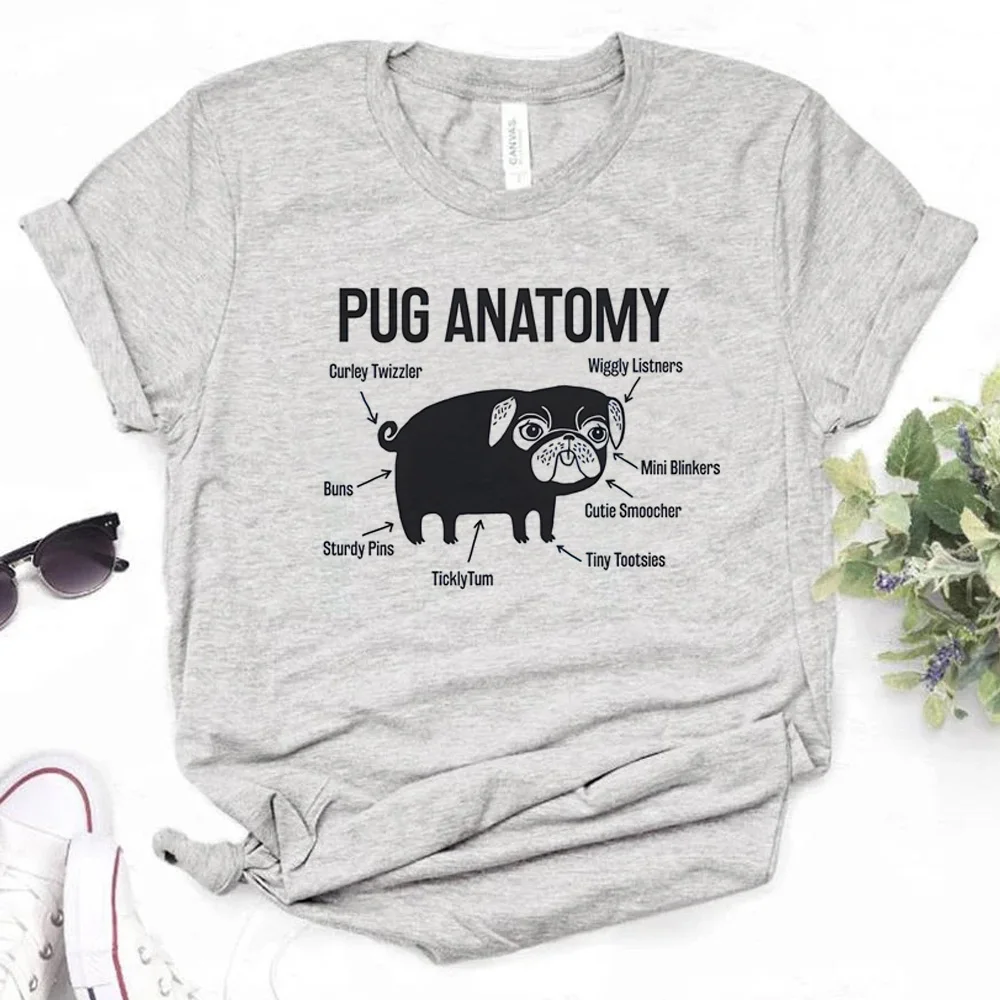 

Pug Tee women comic t shirt girl graphic Japanese comic clothing