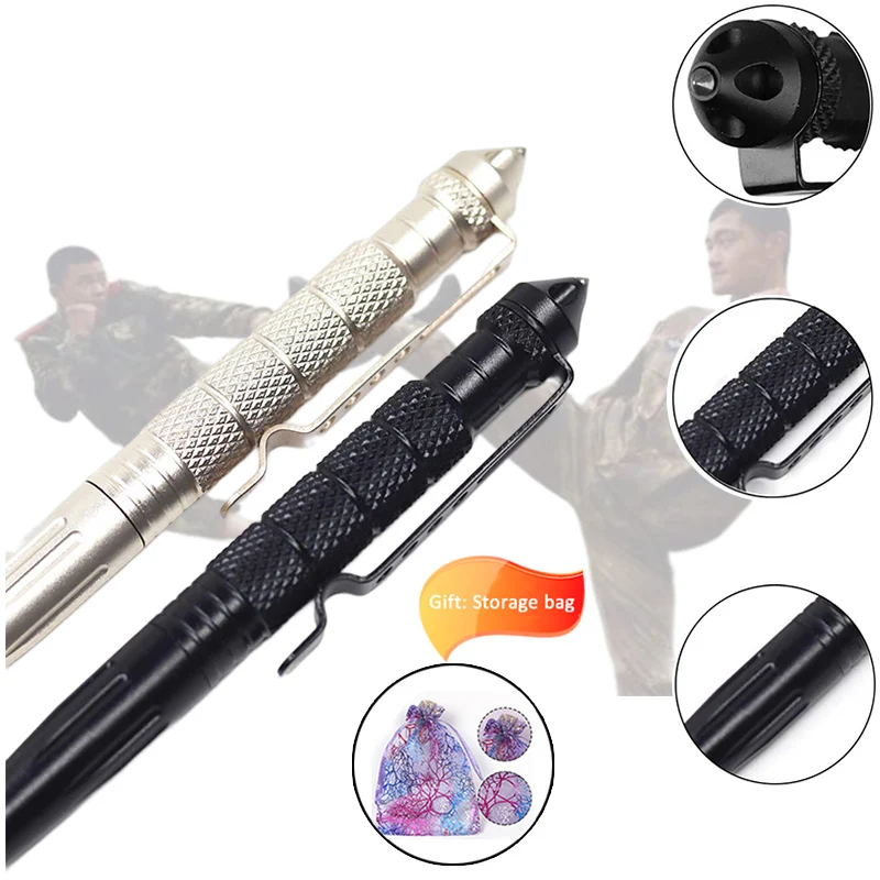 

Multifunctional Mini Pocket Anti-skid Signature Tactical defensa personal Pen Outdoor Sports Camping Self-defense Supplies