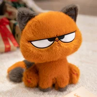 25CM Novelty Cute Orange Cat Plushie Soft Stuffed Doll Kawaii Creative Cartoon Stuffed Animals Toys Kid Birthday Halloween Gifts 1
