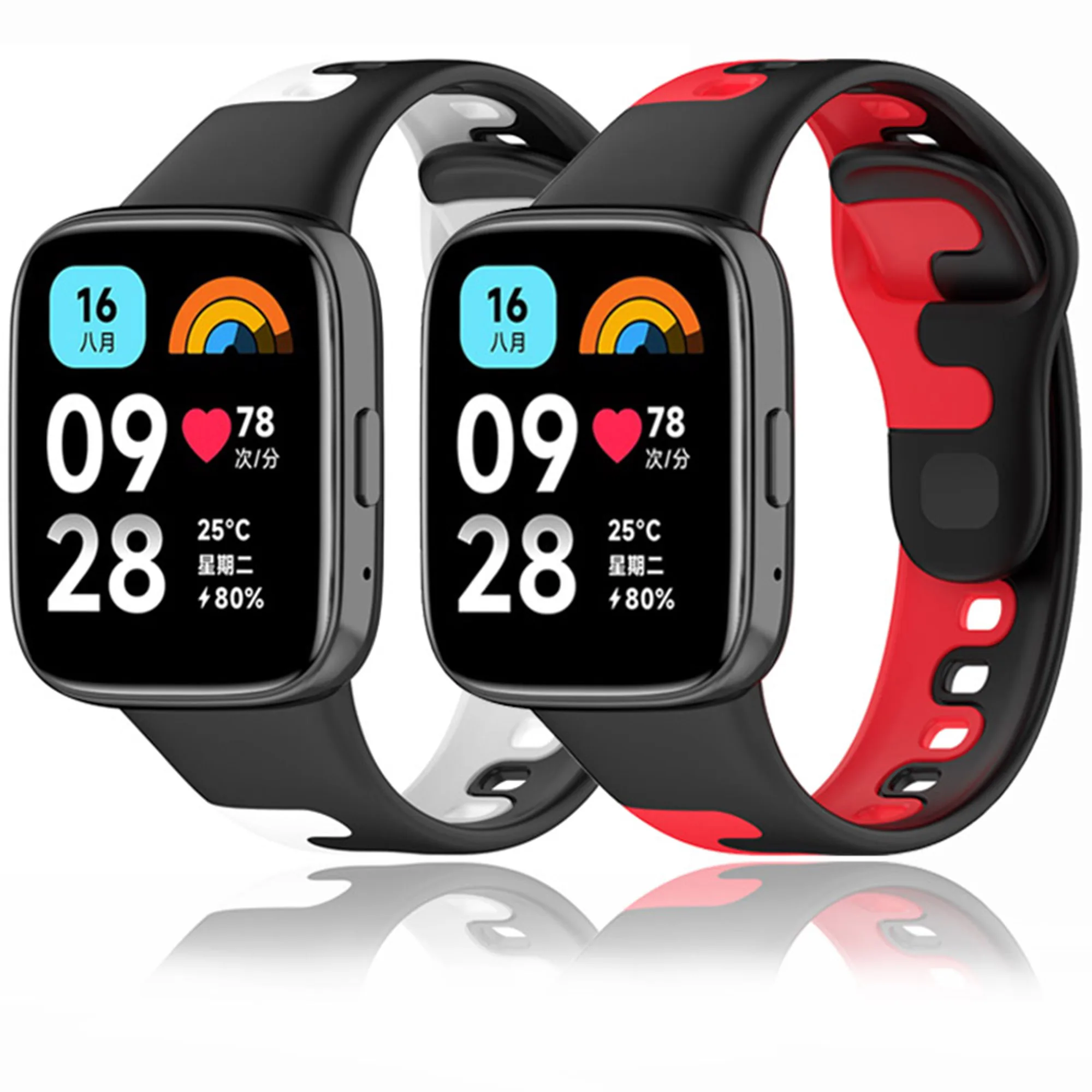 

Silicone Strap For Redmi Watch 3 Active Double Color Sport Band Replacement Rubber Correa Bracelet For Redmi Watch 3 Active