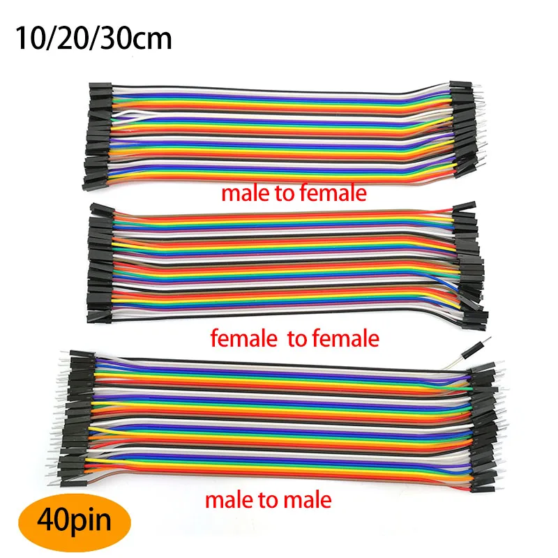 

10CM 20CM 30CM 40 pin Jumper Line wire Male to Male Female to Male Female Jumper Wire eclectic Cable cord for DIY