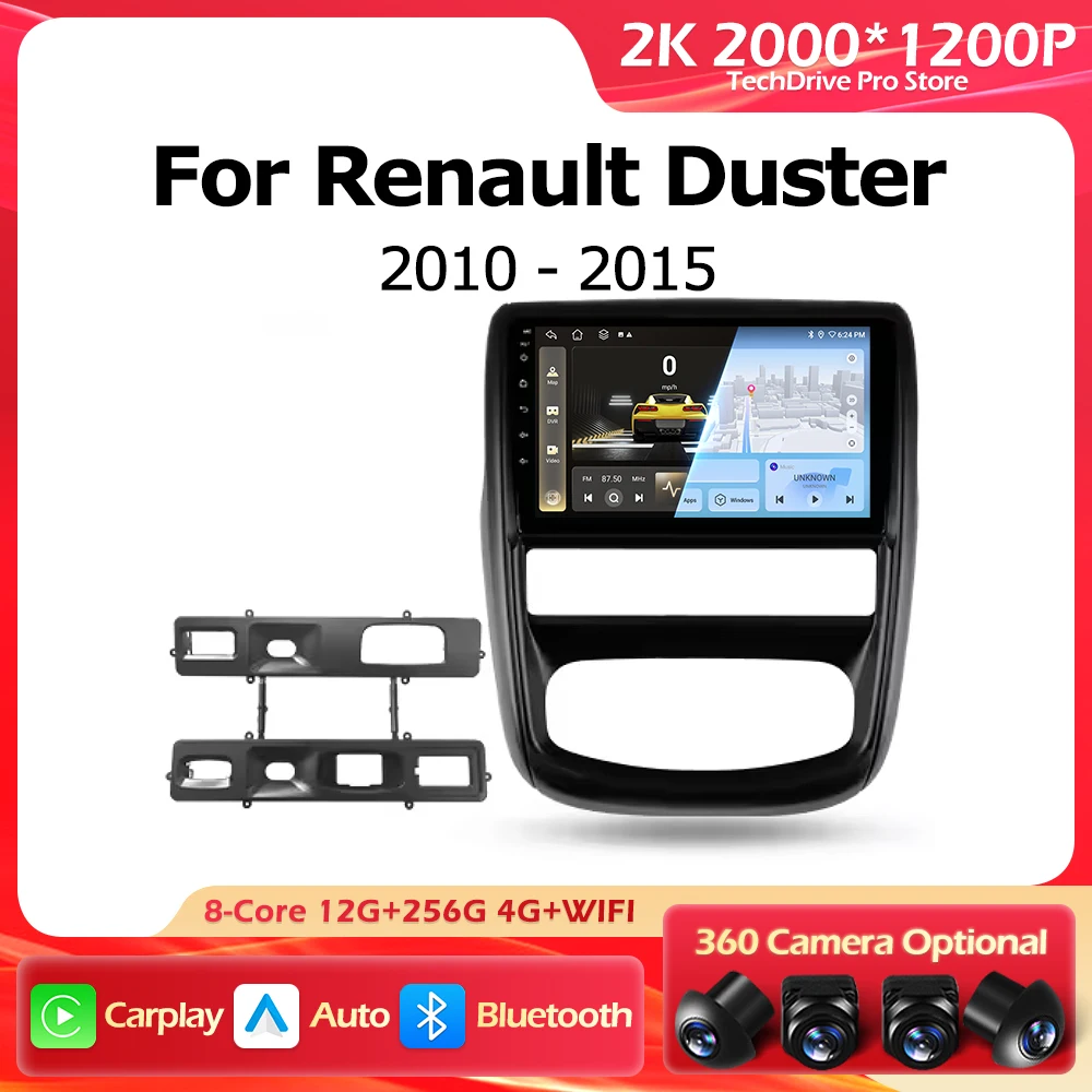 Car Radio Android 16 Wireless Carplay For Renault Duster 1 2010-2015 ...