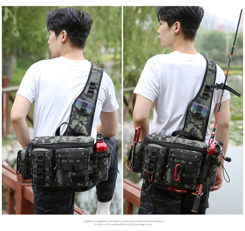 ILURE-Big Multifunctional Bag for Fishing Waterproof Thickened Portable  Shoulder Bag Fisherman Tackle Accessories Lure Bag
