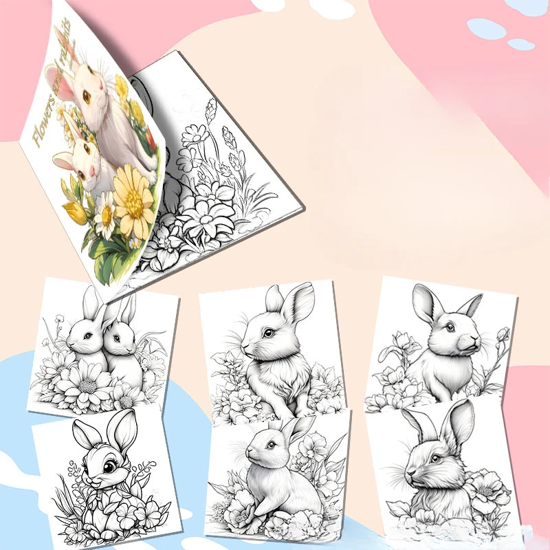 Easter Bunny Coloring Book Drawing Book Coloring Book Adult Student Graffiti Edition Thick Coloring Book Coloring Book 3