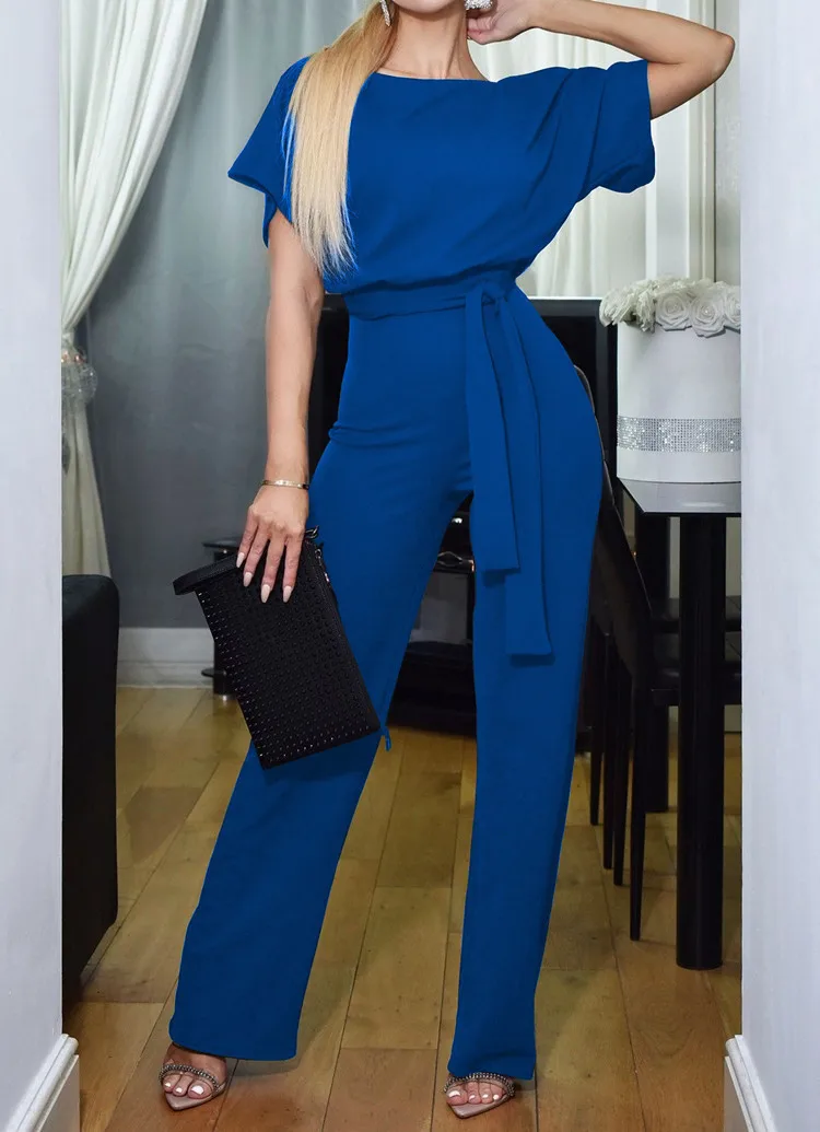 INAWLY Women's Solid Color Casual Sleeveless Jumpsuit | ChicGrl