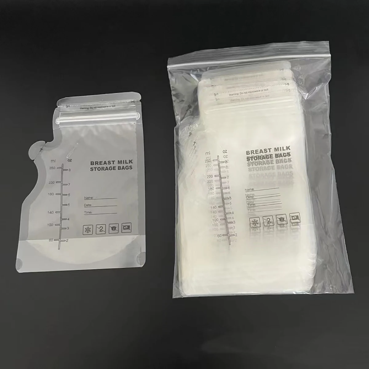 30 English spout milk storage bag Baby bottle bag double bone seal not Contains bisphenol A