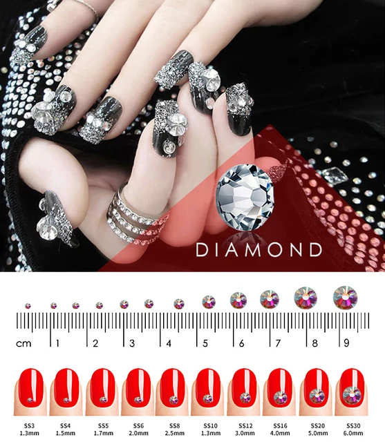 SS20 Transparent Crystal AB Glitter Nails Crystals стразы Non Hotfix  Rhinestones Strass Diamond For Nail Art