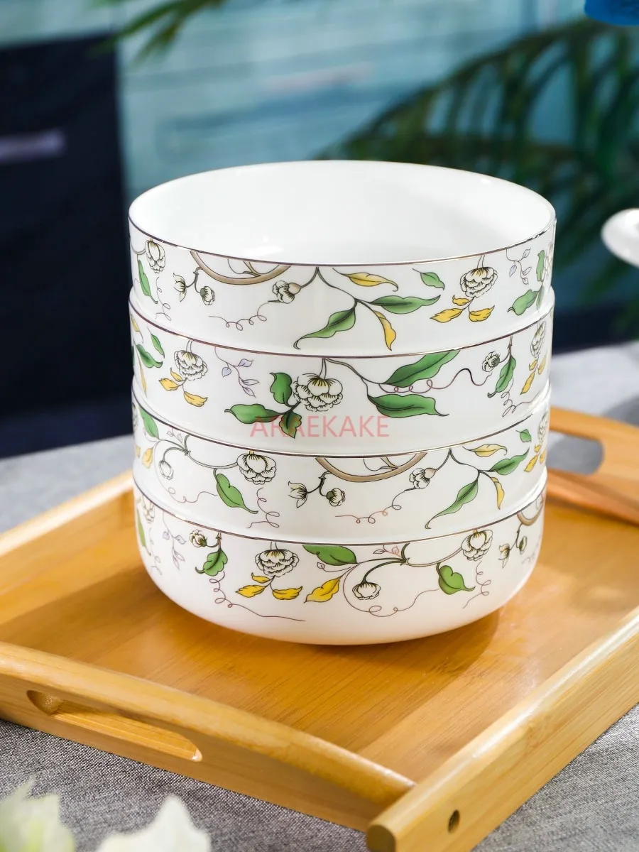 1000ml/1300ml Steamed egg bowls, household deep plate microwave tableware, salad bowls, plates