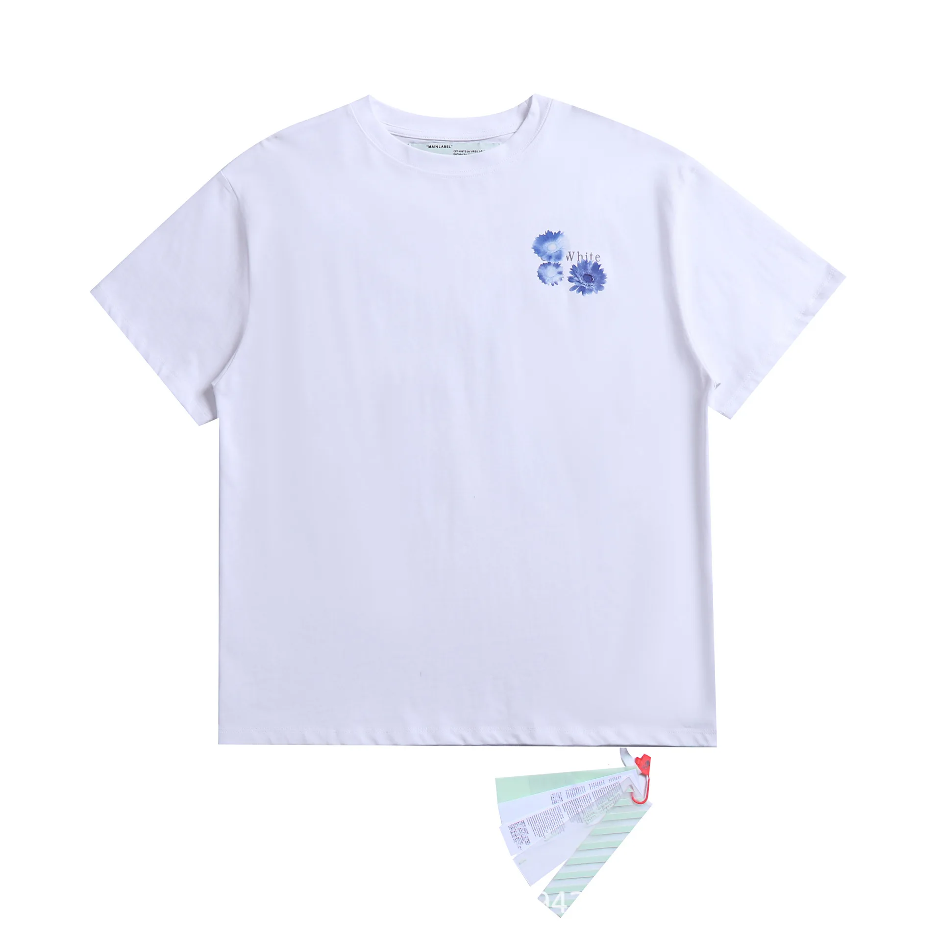 

Early spring new 2024 OFF White OW daisy arrow print short-sleeved T Shirt for men and women