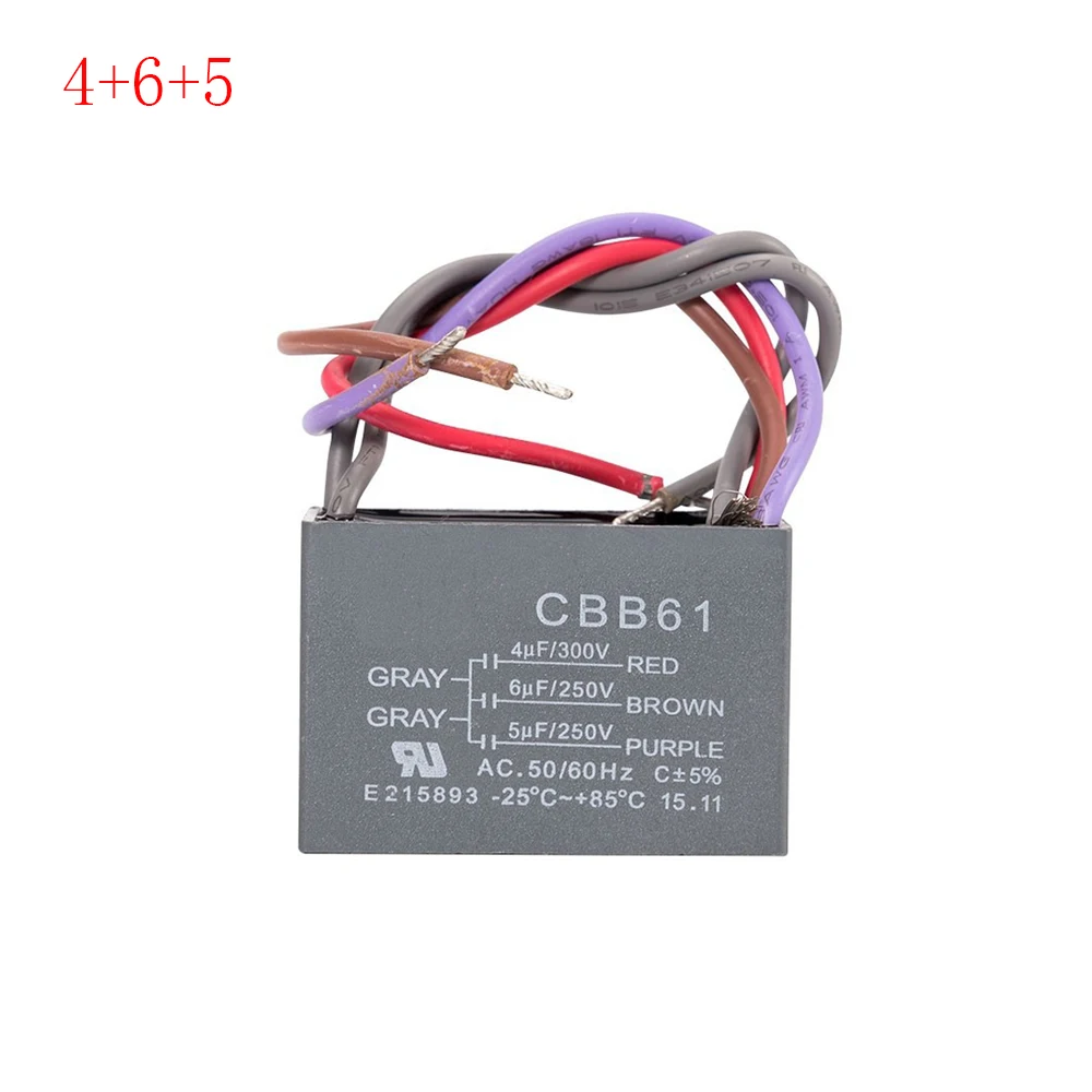 CBB61 Ceiling Fan Capacitor 5 Wire 5 Speed Starting Capacitor Ceiling Fan Capacitor