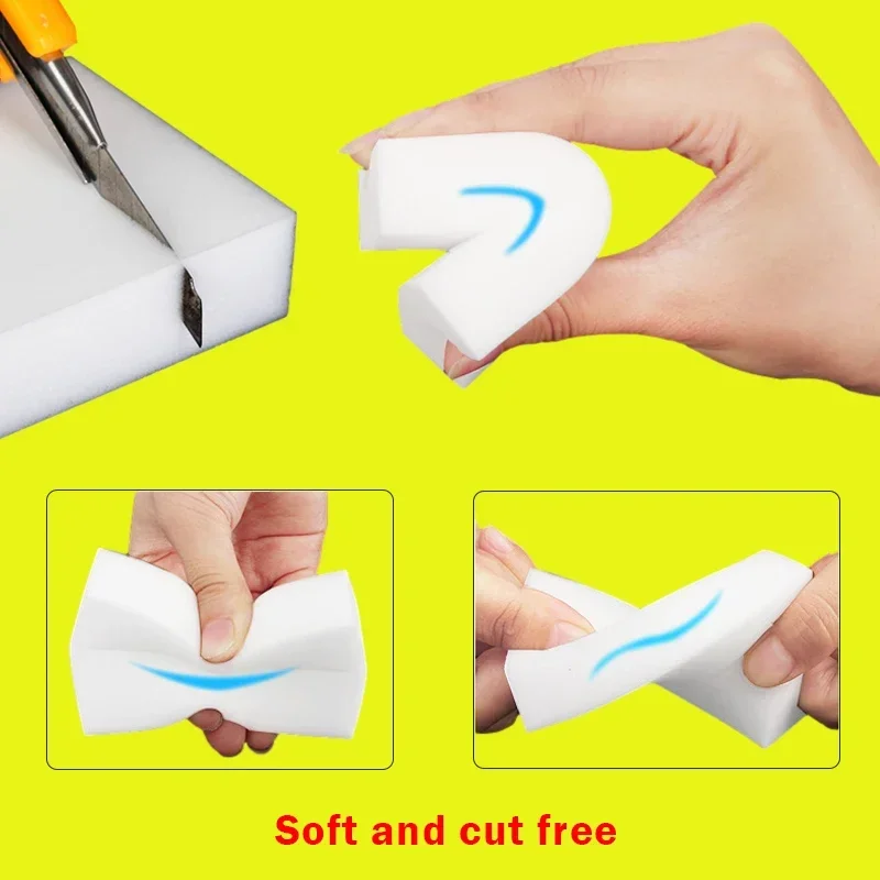 Description Picture 4 of item100/50/25 Pcs Melamine Sponge Magic Sponge Nano Cleaner Cleaning Car Dishwashing Remove Stains Home Kitchen Bathroom 100x60x15mm