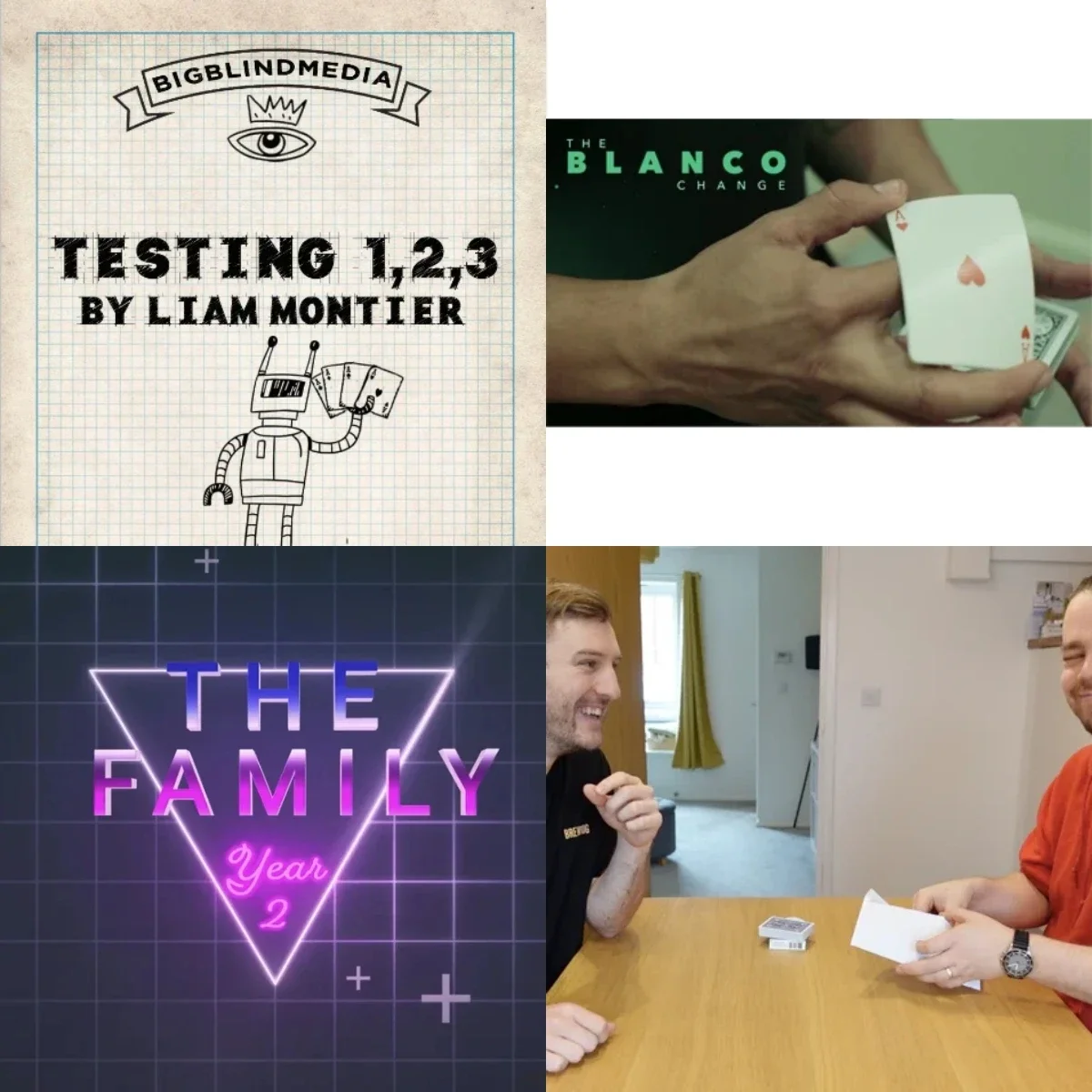 Testing 123 by Liam Montier，The Blanco Change By Allec，The Bottom Deal BY Benjamin Earl，The Envelope  Ollie Mealing - Magic