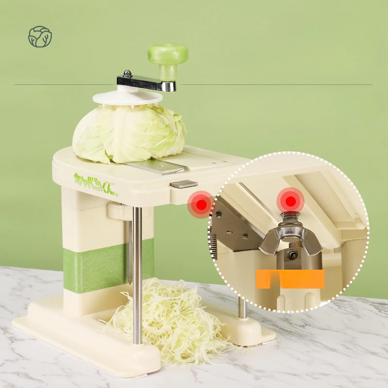 1pc Green Household Cabbage Slicer For Cabbage/kale/lettuce/spinach - Large  Blade Shredder