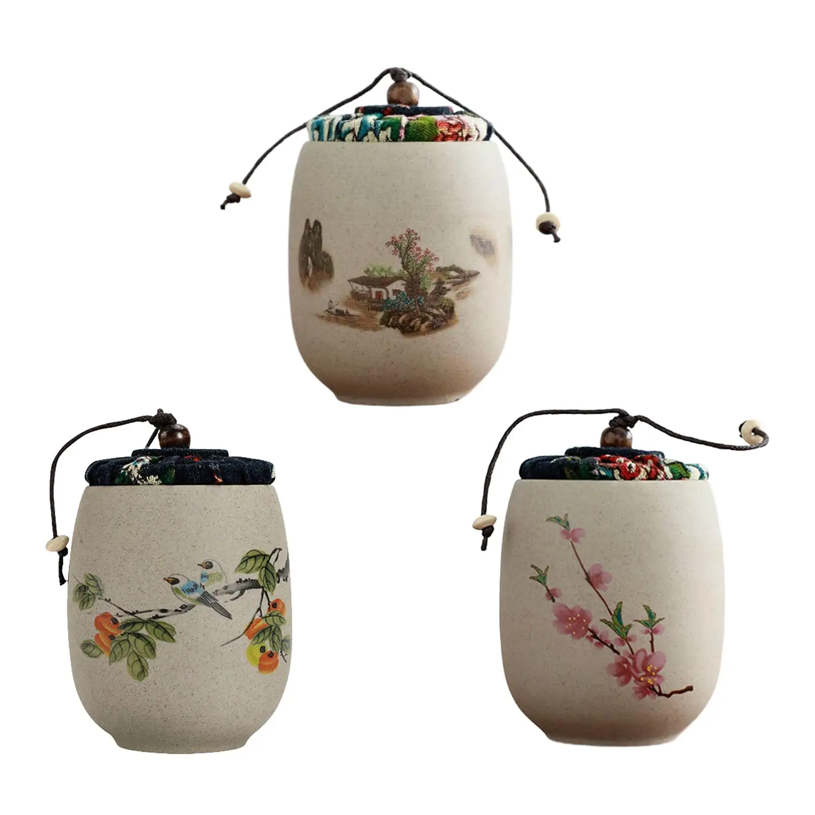 Ceramic Storage Jar Spice Storage Box Ceramic Tea Container Chinese Styles Ceramic Food Storage Jar Sealed Canister Tea Jar Loose Tin For Nuts Coffee Spice