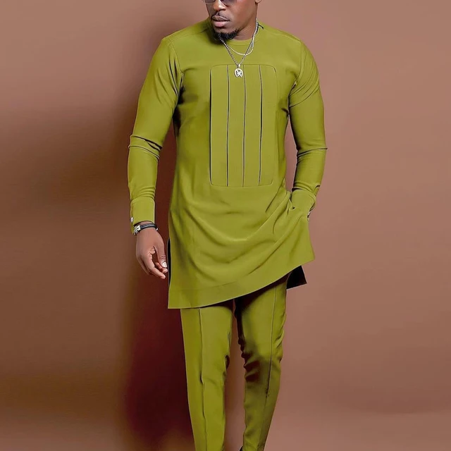 Jide African 2pcs Pleated Long-sleeved Top Pant - Image 5