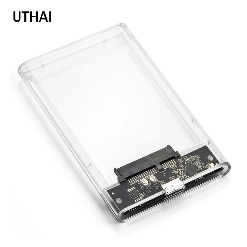 Uthai-caixa de Disco Rígido Externo Gabinete Transparente Porta Serial Sata Ssd G06 Usb 3.0 2.0 2.5 6tb