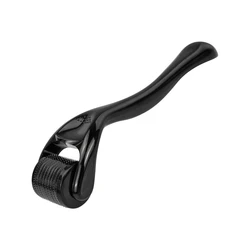 Premium Derma Roller for Enhanced Hair and Beard Growth & Skin Care (Full black 0.25mm)