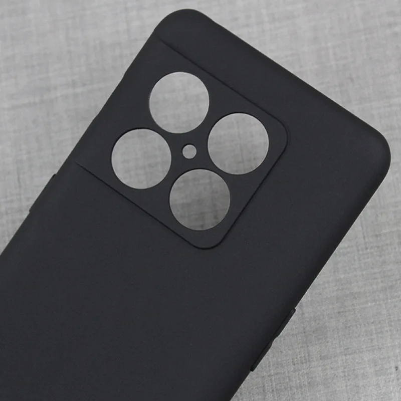 Enhanced Camera Protection Soft Silicone Phone Case - Black Cover