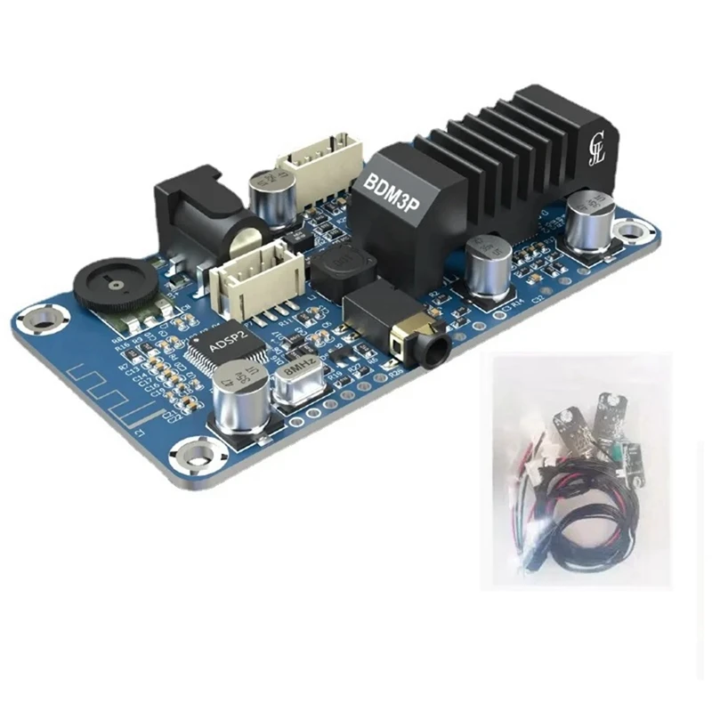 

Стерео усилитель мощности TPA3116 DSP Bluetooth 5,0 2X50W 3,5 мм вход поддерживает настройку DSP DC12V-24V прочная простая установка