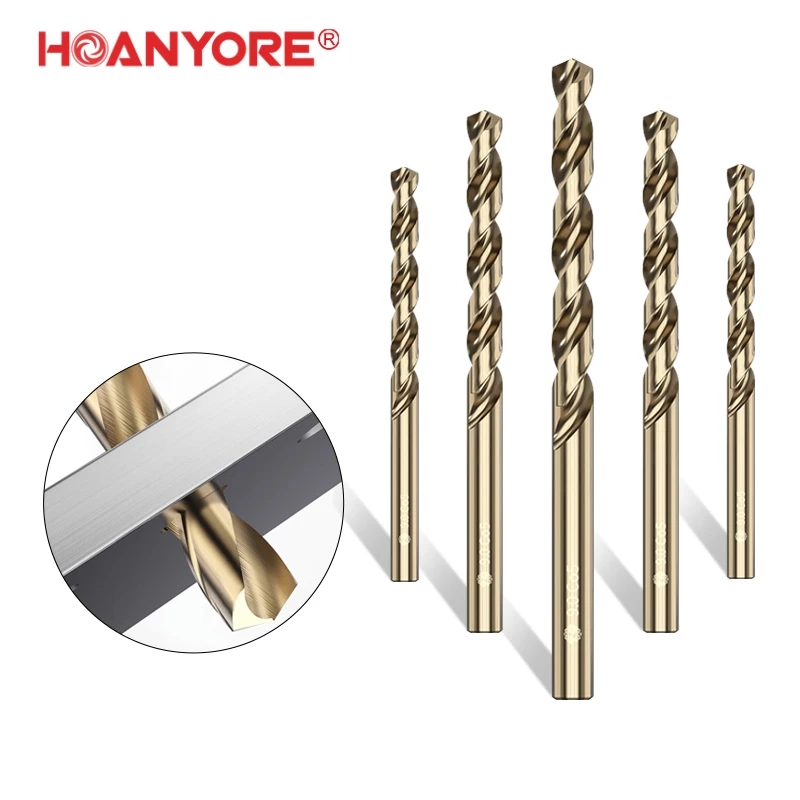 High speed steel grinding twist drill Stainless steel twist drill high hardness iron straight shank drilling