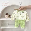 Children's Home Clothes Suit Cotton Autumn Pants Toddler Girls Soft Pajamas Long Sleeve Tops+Pant Baby Autumn And Winter Wear 6