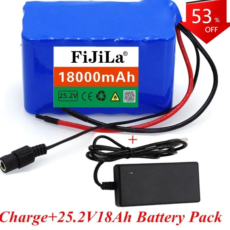 

100% neue 18Ah 6S3P 18650 Batterie Lithium-Batterie 25,2v 18000mAh Elektrische Fahrrad Moped/elektrische/Li ionen Akku+Ladegerät