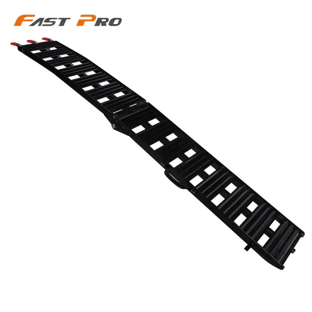Universal Motorcycle Scooter Ramp Portable Ladder Aluminum Alloy Durable BlackFor ATV UTV Motorbike KTM HONDA