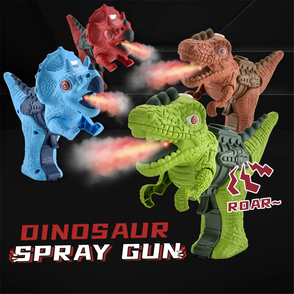 Dinosaur Sound Fire Sprayer Tyrannosaurus Rex Triceratops Sound Light Summer Outdoor Garden Plants Irrigate Giocattolo Per Bambini Portatile