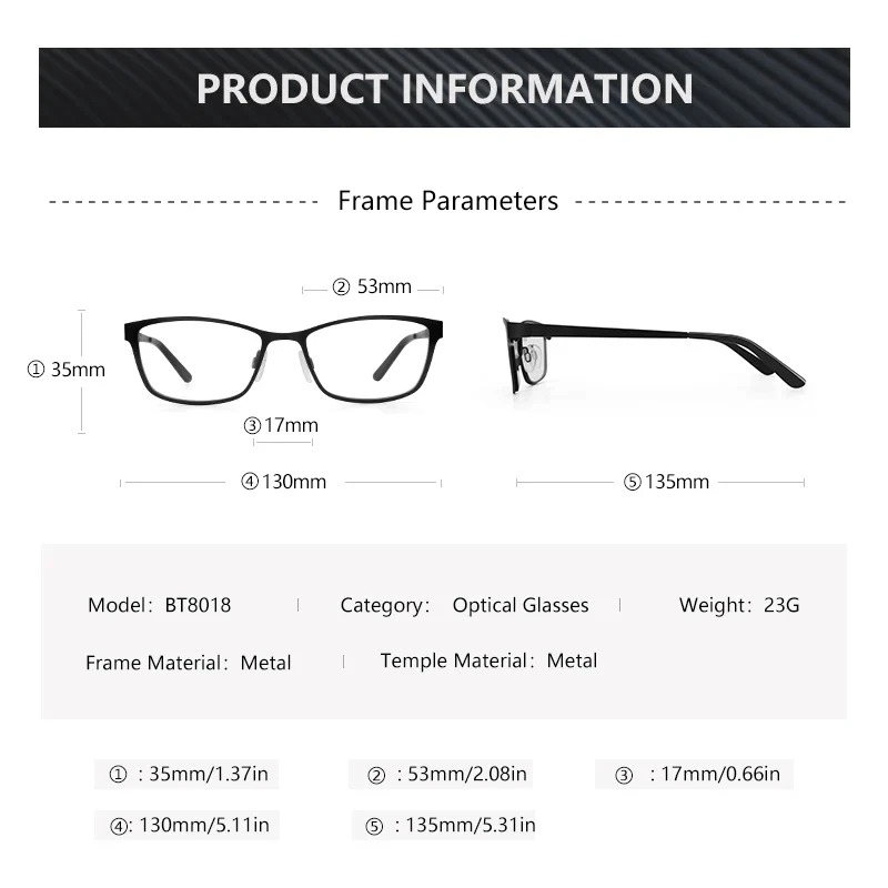 Myopia eyeglasses ZENOTTIC Women Rectangle Prescription Glasses For Myopia Anti-Blue-Ray Optical Eyeglasses Hyperopia Photochromic Eyewear