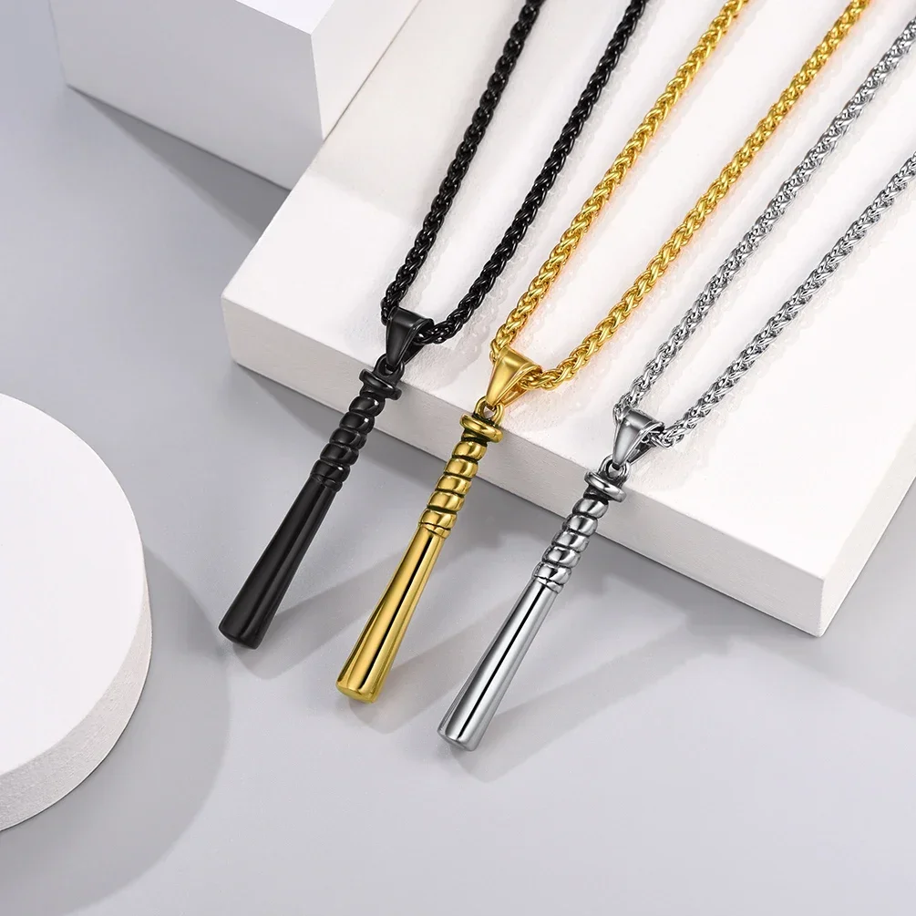 Fashionable Baseball Bat Necklace