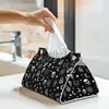 Gothic Skull Cat Moon Pattern Facial Tissue Box Cover Rectangular Waterproof PU Leather Tissue Holders for Home Office Car Decor 5