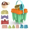 14PCS Beach Toy Set Creative Children's Pyramid Castle Sand Mold Fun Outdoor Game Beach Accessories Sand Play Tools 1