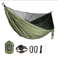 Portable Quick Setup 290*140cm Travel Outdoor Camping Hammock Hanging Sleeping Swing Bed with Mosquito Net 1