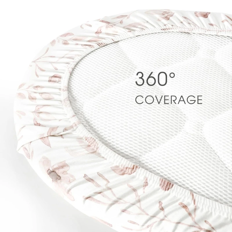 77HD Waterproof Fitted Sheets Gender Neutral Fitted Sheets Protector Pad Soft & Protective Bedding Cotton for Your Infant