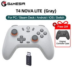Wireless Bluetooth Controller with Hall Effect Joystick for Multi-Platform Gaming (Grey)