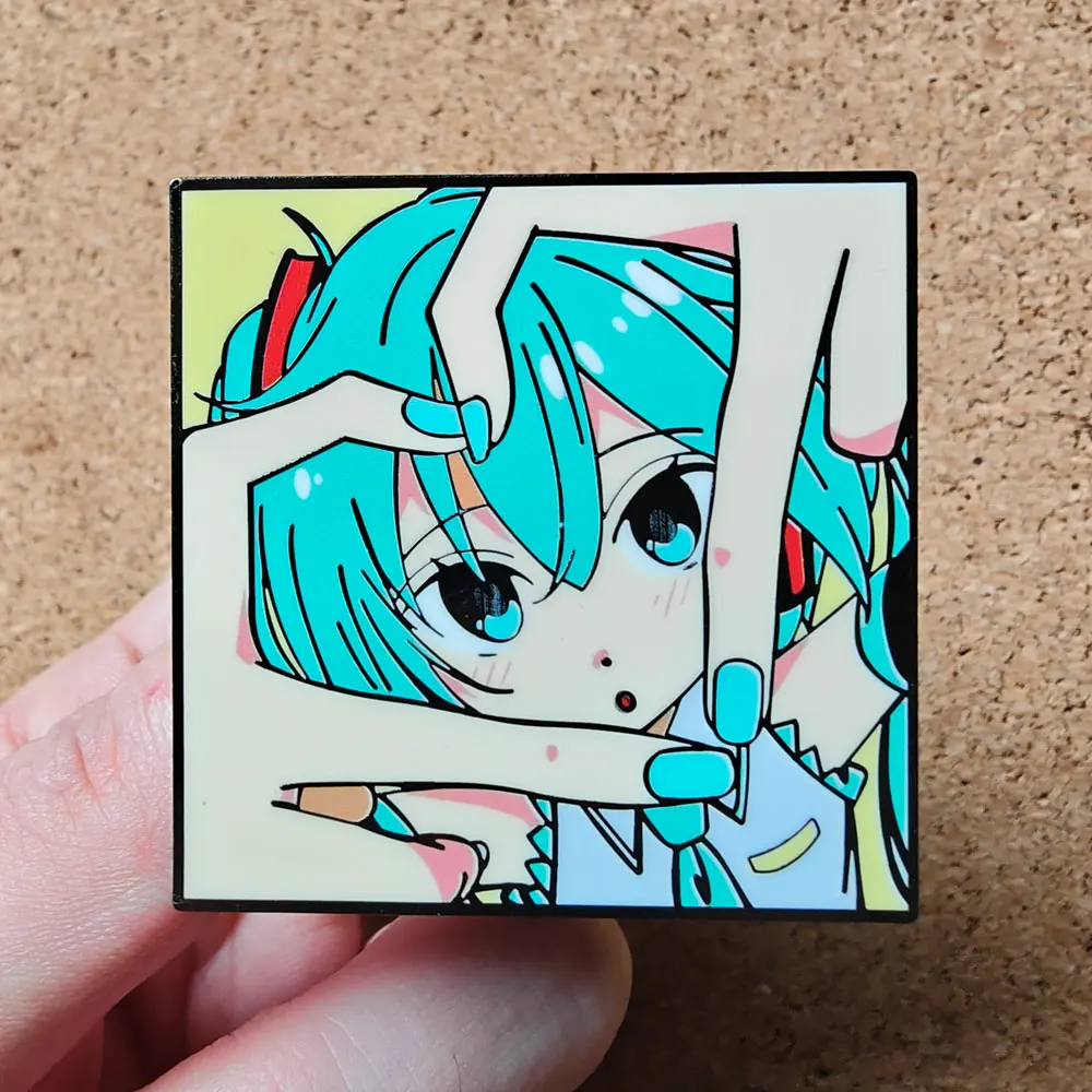 Hatsune Miku Enamel Pin - Cute Anime Metal Brooch Badge Accessory Gift