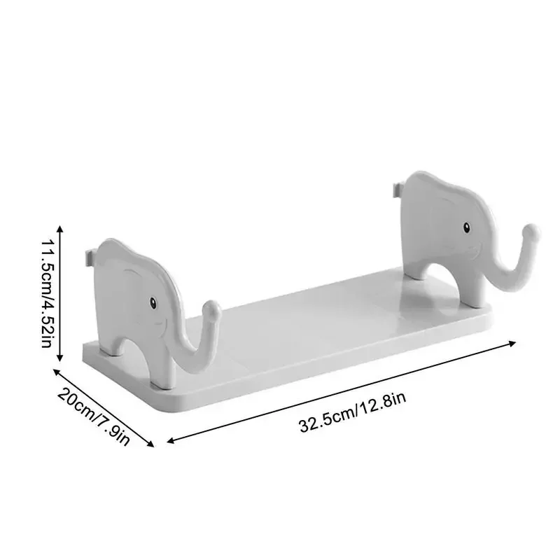 Elephant Wall Shelves Floating Wall Mounted Holder Shelves Organizer Display Wall Hanger for Living Room Entryway Bedroom Decor images - 6