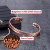Vinterly Pure Copper Bracelets Women Braided Magnetic Therapy 9mm Adjustable High Magnets Cuff Bangles Resizable Jewelry Female 5