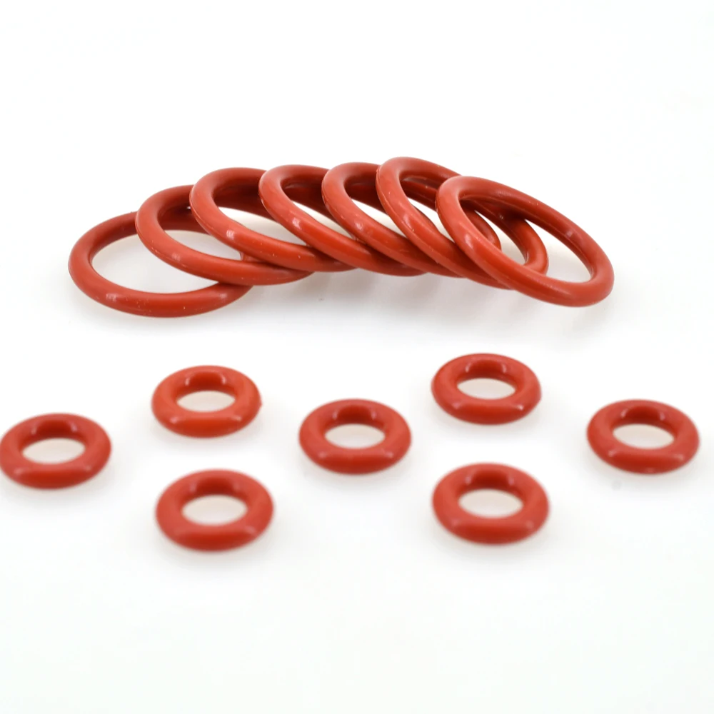 1mm 2mm 3.1mm Red Silicone VMQ O Ring Thickness Washers Gasket Food Grade Sealing Waterproof Insulated Rubber Silicon o-rings rubber o rings rubber washers silicone o rings