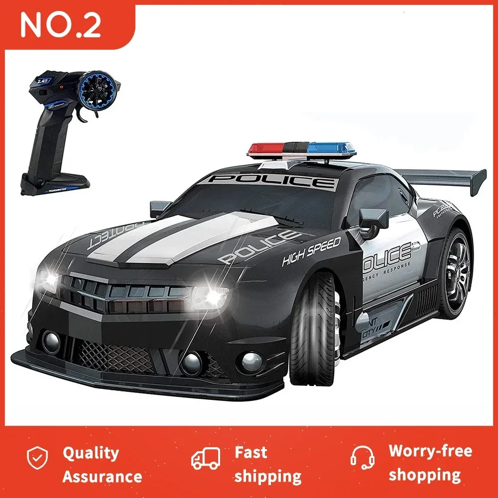 1: 12 Rc Police Cars With LED Light 2.4G Remote Control Car Models High Speed Radio Controled Machine Off-Road Drift vehicle Toy 6