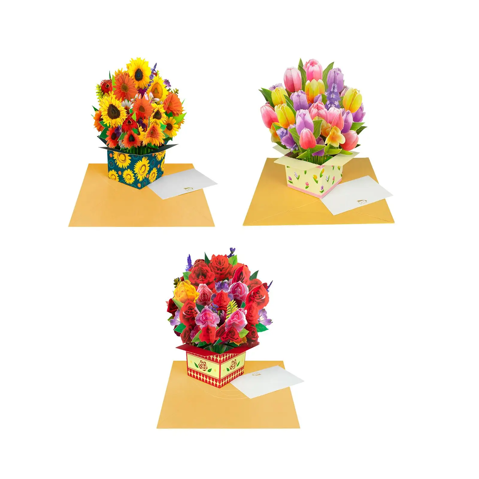 Mothers Day Card 3D Flower Greeting Card Mothers Day Gifts Birthday for Mom Women Daughter Wife Valentine's Day